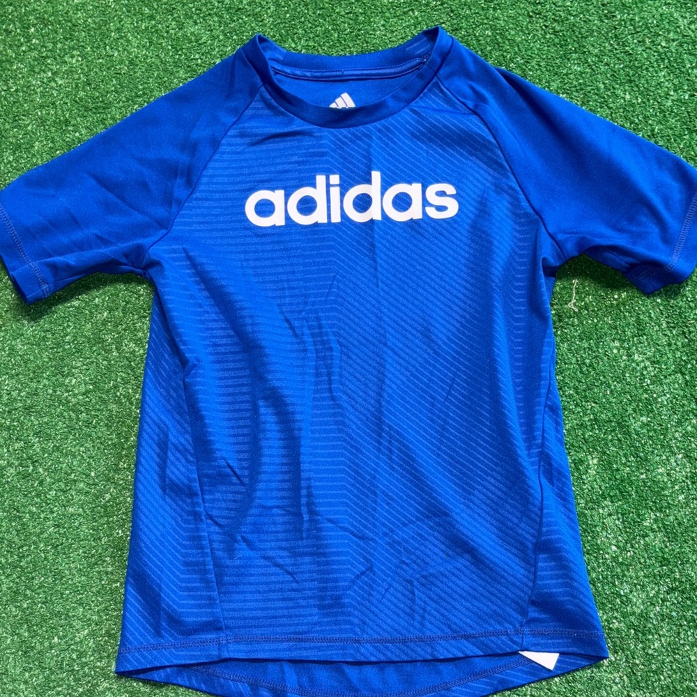 Adidas Royal Blue Tee with White Logo